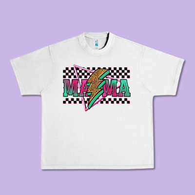Mama Techno Lightning Bolt Urban Heavy Tee Designed By Jasminsmagicworld