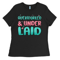 Black overworked underlaid Ladies Tee - MaliasSmallBusiness
