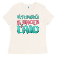 Bone overworked underlaid Ladies Tee - MaliasSmallBusiness