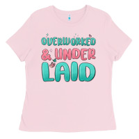 Bubblegum Pink overworked underlaid Ladies Tee - MaliasSmallBusiness