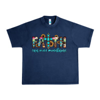 Navy faith can move mountains Urban Heavy Tee - JahusDesignShop