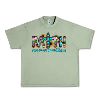 Oil Green faith can move mountains Urban Heavy Tee - JahusDesignShop
