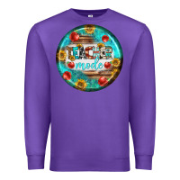 Purple teacher mode earrings Premium Sweatshirt - BundleAndBundleShop