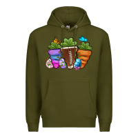 Army Green Football Easter sports carrots Premium Hoodie - OliviaCreatesArt