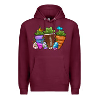 Burgundy Football Easter sports carrots Premium Hoodie - OliviaCreatesArt