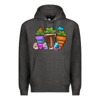 Charcoal Heather Football Easter sports carrots Premium Hoodie - OliviaCreatesArt