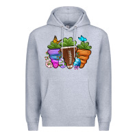 Heather Grey Football Easter sports carrots Premium Hoodie - OliviaCreatesArt