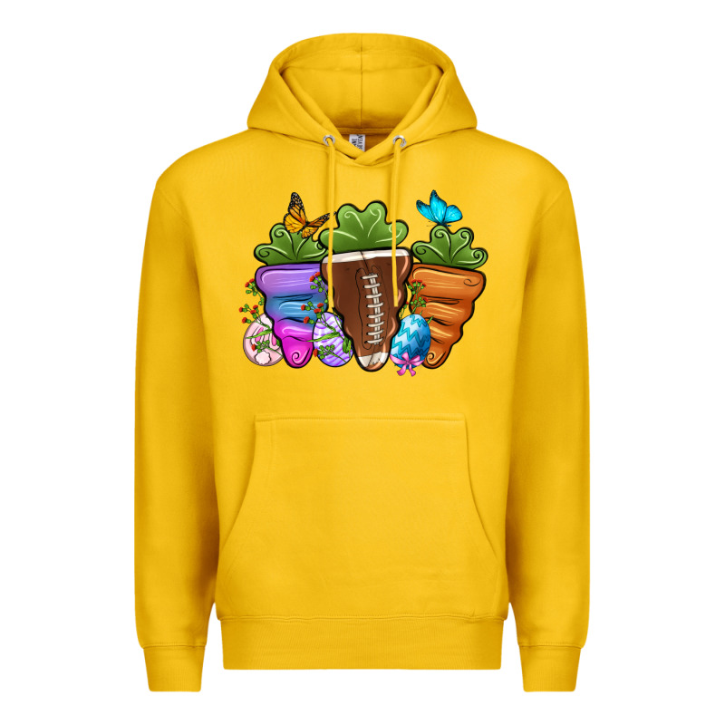 Football Easter Sports Carrots Premium Hoodie by OliviaCreatesArt | Teevron