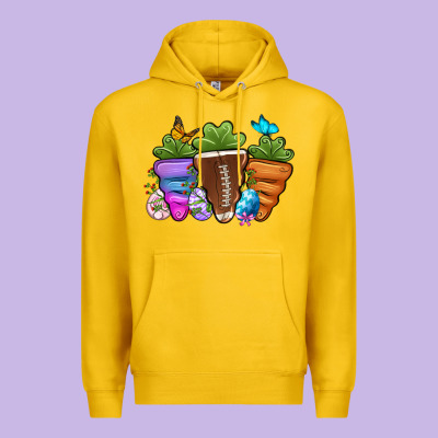 Football Easter Sports Carrots Premium Hoodie Designed By Oliviacreatesart