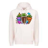 Pale Pink Football Easter sports carrots Premium Hoodie - OliviaCreatesArt