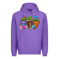 Purple Football Easter sports carrots Premium Hoodie - OliviaCreatesArt