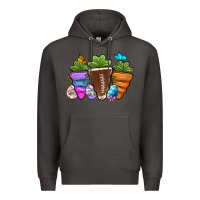 Smoke Football Easter sports carrots Premium Hoodie - OliviaCreatesArt