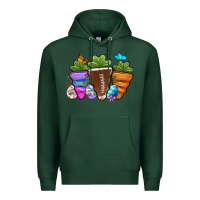 Sports Green Football Easter sports carrots Premium Hoodie - OliviaCreatesArt