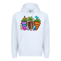 White Football Easter sports carrots Premium Hoodie - OliviaCreatesArt