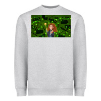 Heather Grey wizard girl and cat Heavyweight Sweatshirt - TumblerDesignByShophia