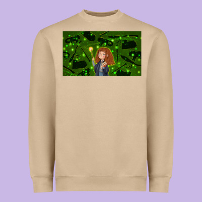 Wizard Girl And Cat Heavyweight Sweatshirt Designed By Tumblerdesignbyshophia