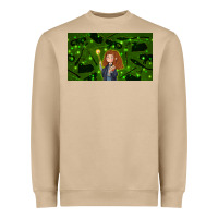Mushroom wizard girl and cat Heavyweight Sweatshirt - TumblerDesignByShophia