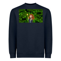Navy wizard girl and cat Heavyweight Sweatshirt - TumblerDesignByShophia