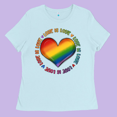 Love Is Love Ladies Tee Designed By Maliassmallbusiness