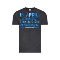 Vintage Black in april we wear blue for autism awareness Vintage Tee - Artiststas