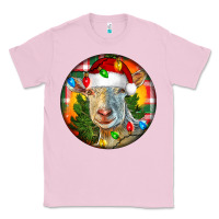 Bubblegum Pink Saanen Goat Christmas Classic Tee - LillyAllenDesigns