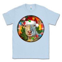 Dusty Blue Saanen Goat Christmas Classic Tee - LillyAllenDesigns