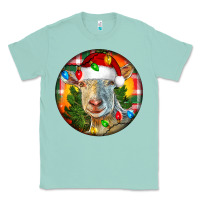 Seafoam Saanen Goat Christmas Classic Tee - LillyAllenDesigns