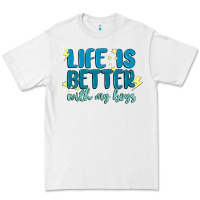 White life is better with my boys Premium Tee - MaliasSmallBusiness