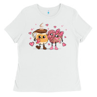 White valentines  day conchas and cafecito Ladies Tee - MaliasSmallBusiness