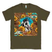 Army Green western paint horse Classic Tee - LillyAllenDesigns