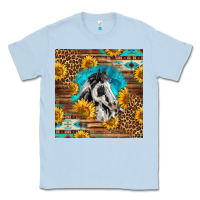 Dusty Blue western paint horse Classic Tee - LillyAllenDesigns