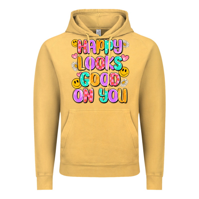 Happy Looks Good On You Vintage Hoodie by Artiststas | Teevron