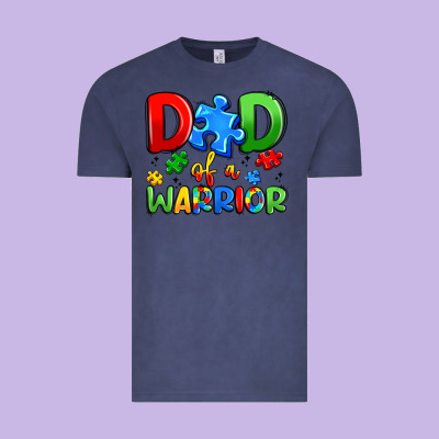 Dad Of A Warrior Vintage Tee Designed By Artiststas