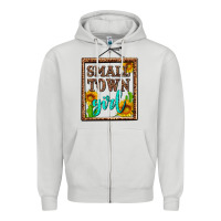 Dove Grey small town girl olivia Zipper Hoodie - OliviaCreatesArt