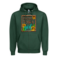 Sports Green small town girl olivia Zipper Hoodie - OliviaCreatesArt