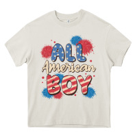 Cream all american boy Heavy Core Tee - MaliasSmallBusiness