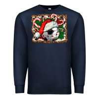 Soccer Ball Christmas With Hat And Candy Cane Premium Sweatshirt | Teevron