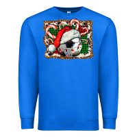 True Royal Soccer Ball Christmas With Hat And Candy Cane Premium Sweatshirt - FaDigitalArtStudio