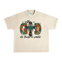 Sandshell with god all things are possible gemstone cross Urban Heavy Tee - Jasminsmagicworld