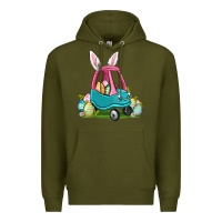 Army Green Easter toddler car Premium Hoodie - OliviaCreatesArt