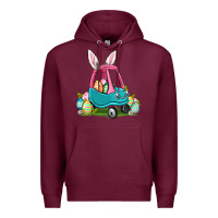 Burgundy Easter toddler car Premium Hoodie - OliviaCreatesArt