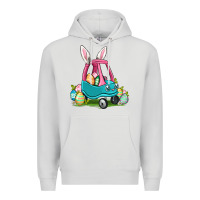 Dove Grey Easter toddler car Premium Hoodie - OliviaCreatesArt