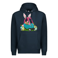 Navy Easter toddler car Premium Hoodie - OliviaCreatesArt