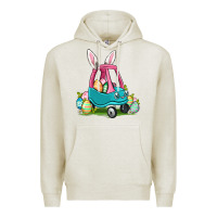 Oatmeal Heather Easter toddler car Premium Hoodie - OliviaCreatesArt