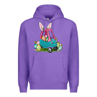 Purple Easter toddler car Premium Hoodie - OliviaCreatesArt