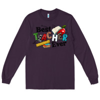 Plum best teacher ever Long Sleeve Tee - NancyCooperArtShop