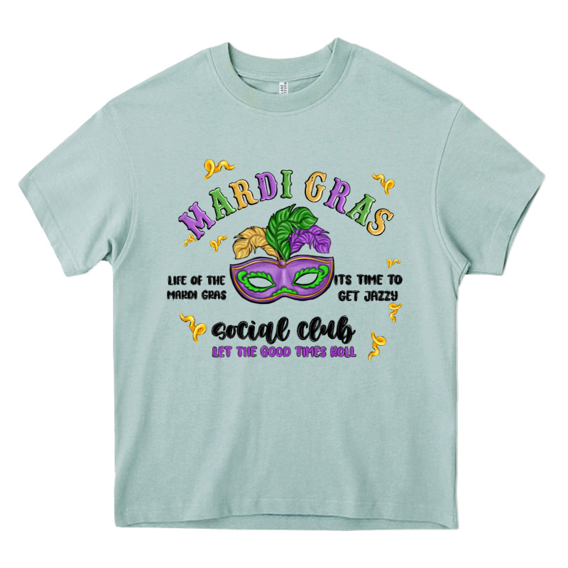 Mardi Gras Social Club Heavy Core Tee by MaliasSmallBusiness | Teevron