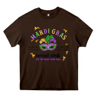 Chocolate Brown mardi gras social club Heavy Core Tee - MaliasSmallBusiness