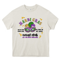 Cream mardi gras social club Heavy Core Tee - MaliasSmallBusiness