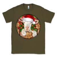 Army Green Baby Cashmere Goat Christmas Classic Tee - LillyAllenDesigns